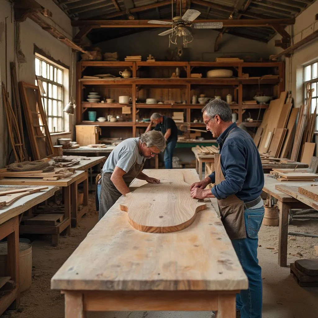 Taller de fabricación de muebles artesanales